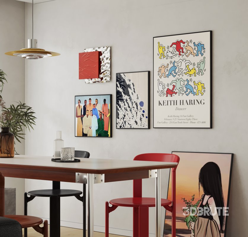 Bauhaus Memphis-style living and dining room Image 3