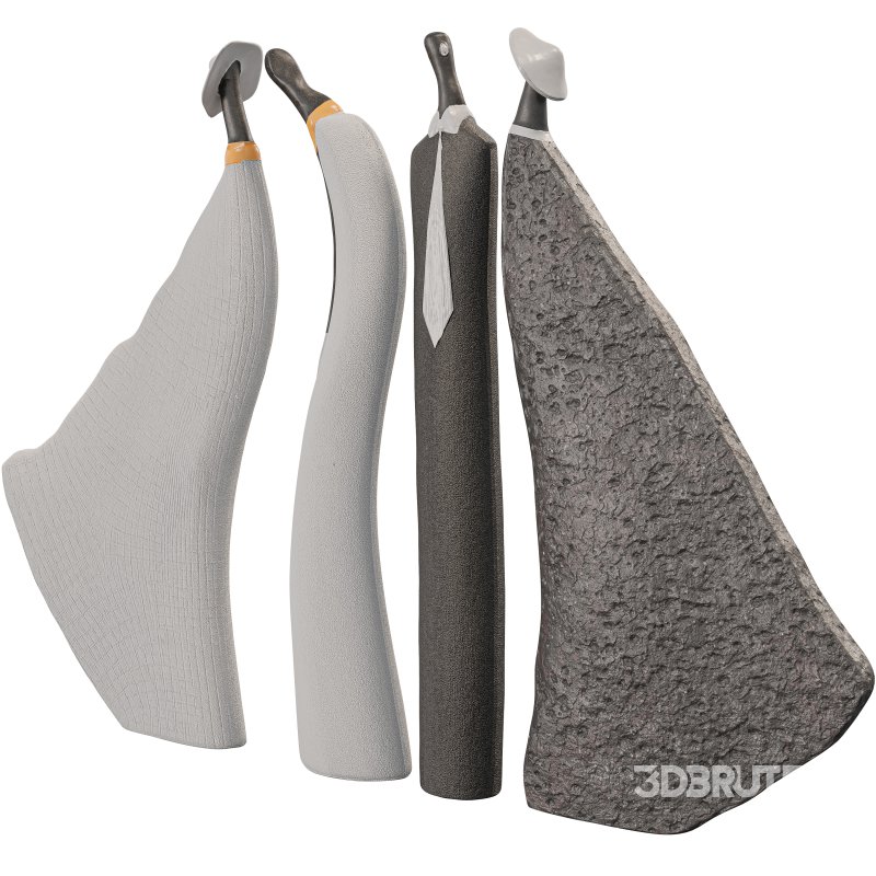 Narrow Whimsical Couple Sculpture Set Image 4