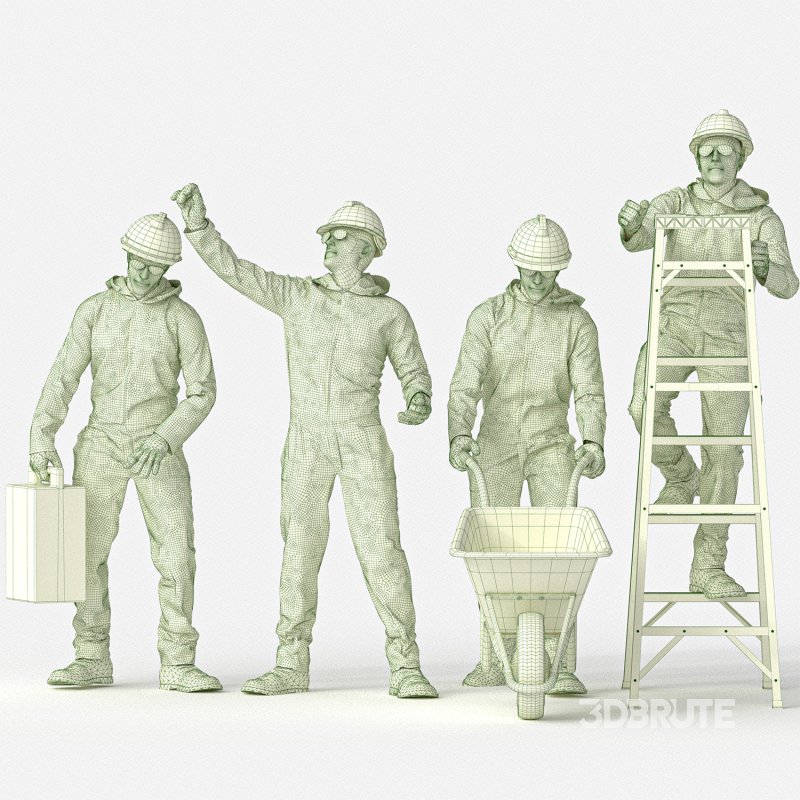 Worker labor man 04 poses Image 2