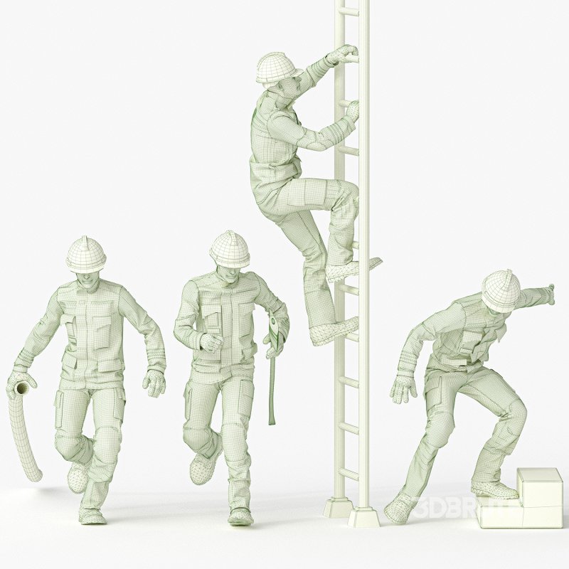 Fireman in 04 Poses Image 2