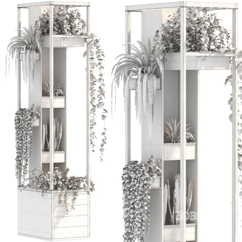 Metal and Wood Plant Stand Image 2