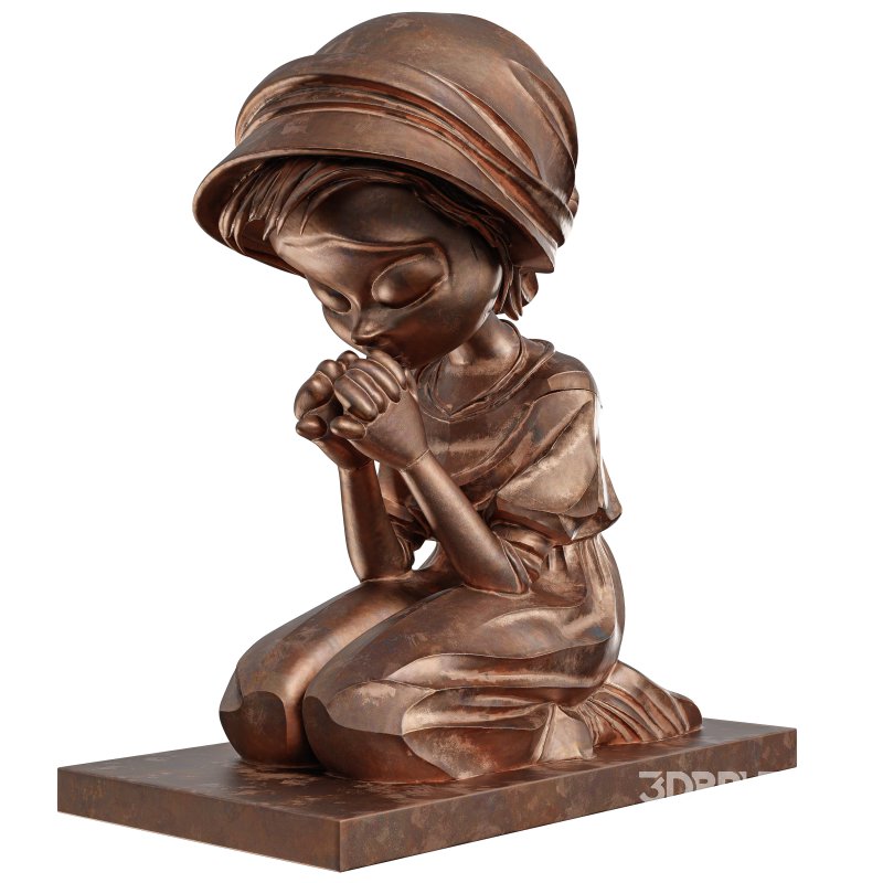 Prayer Girl Statue Image 4