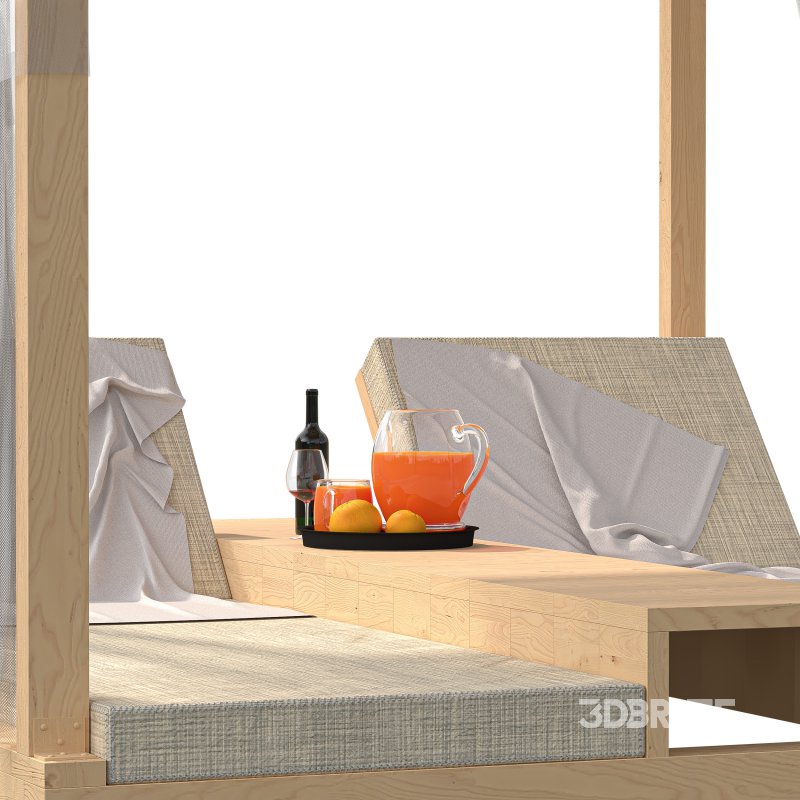 Relaxing Canopy – Modern Outdoor Lounge 3D Scene Image 7
