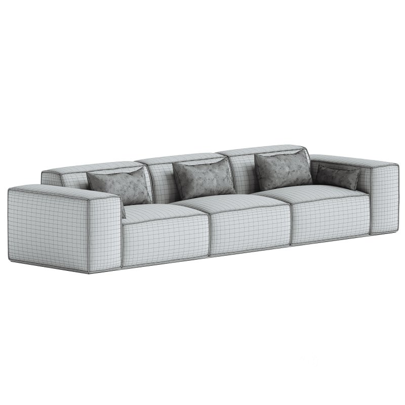 Scandinavian Slipcovered Square Arm Modular Sofa Image 2