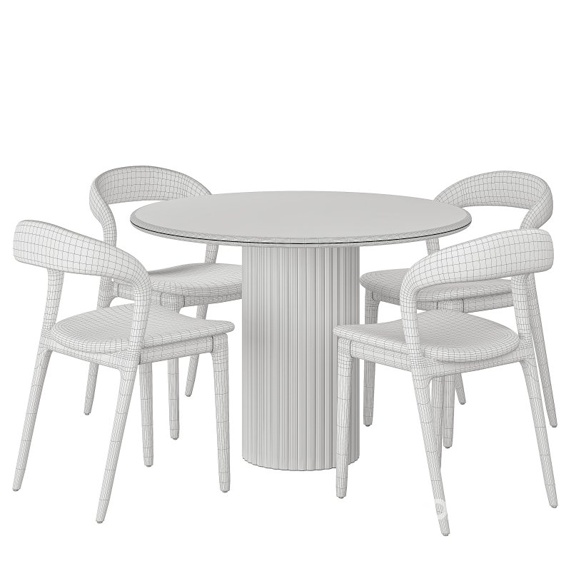 Amare Dining Chair and Oranda Round Dining Table-Fourhands Image 9