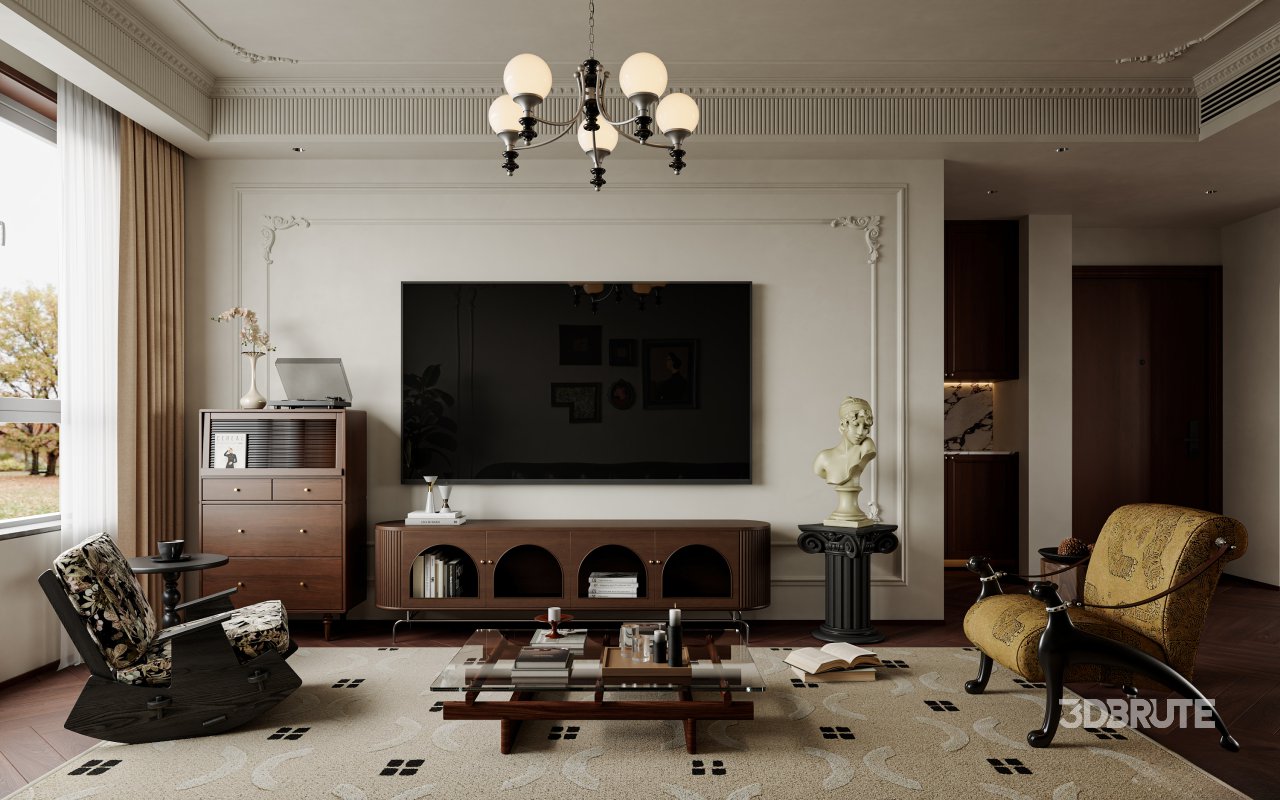 Medieval living and dining room Image 3