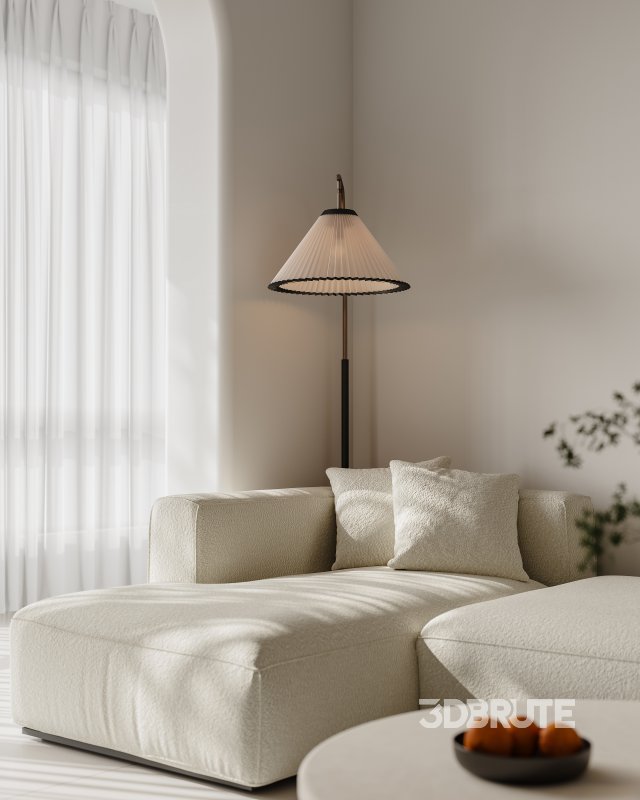 Modern living room and dining room interior scene Image 5