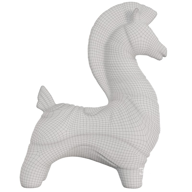 Wooden Stylized Horse Statue Image 2