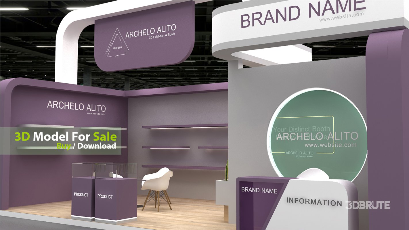 3D Stand Booth Model Image 4