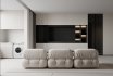Modern living room and dining room interior scene - Thumbnail 2