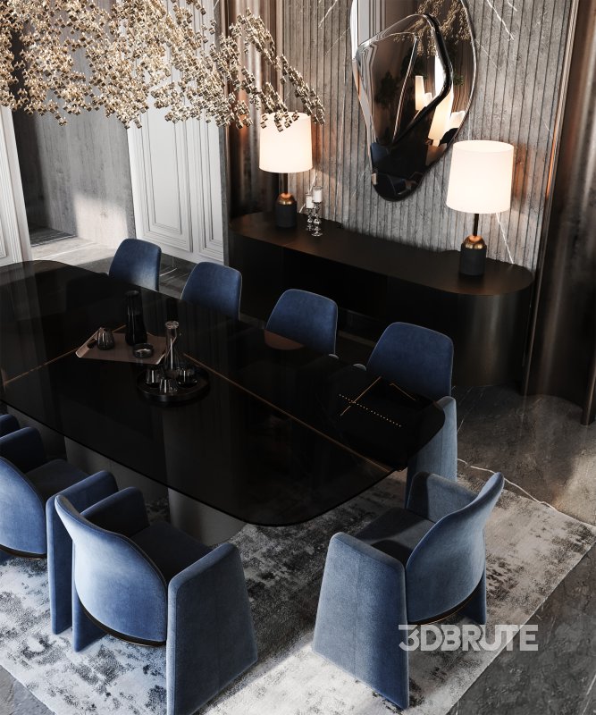 luxury salon and dining neoclassic Image 2