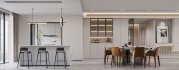 Modern living room and dining room interior scene - Thumbnail 1