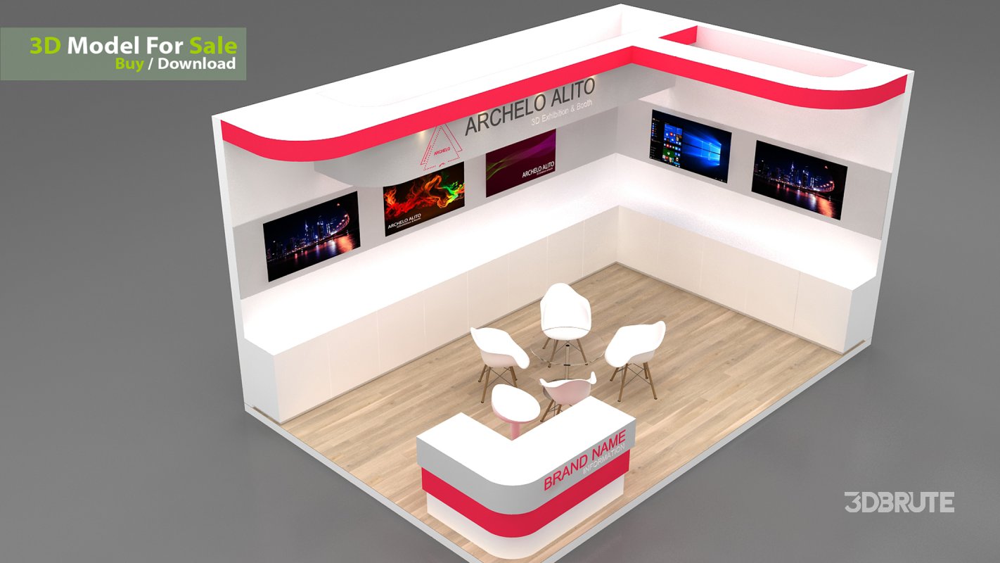 3D Stand Booth Model Image 6