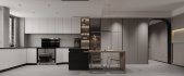 Modern living room and dining room interior scene - Thumbnail 1