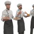 male chef in 4 poses - Thumbnail 4