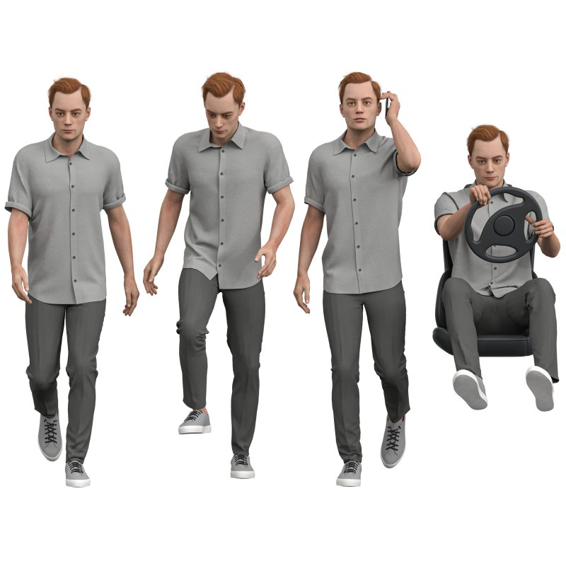 Casual Man in 04 Poses Image 5