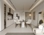 Modern living room and dining room bedroom interior scene - Thumbnail 1