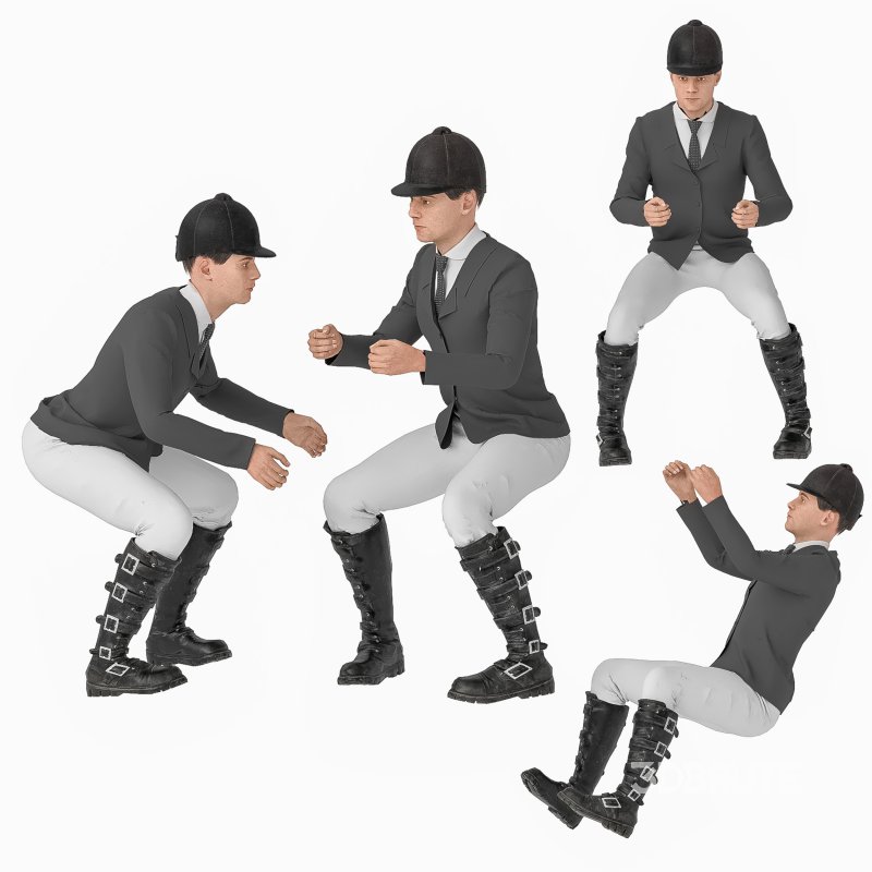 Horse rider 04 poses Image 5
