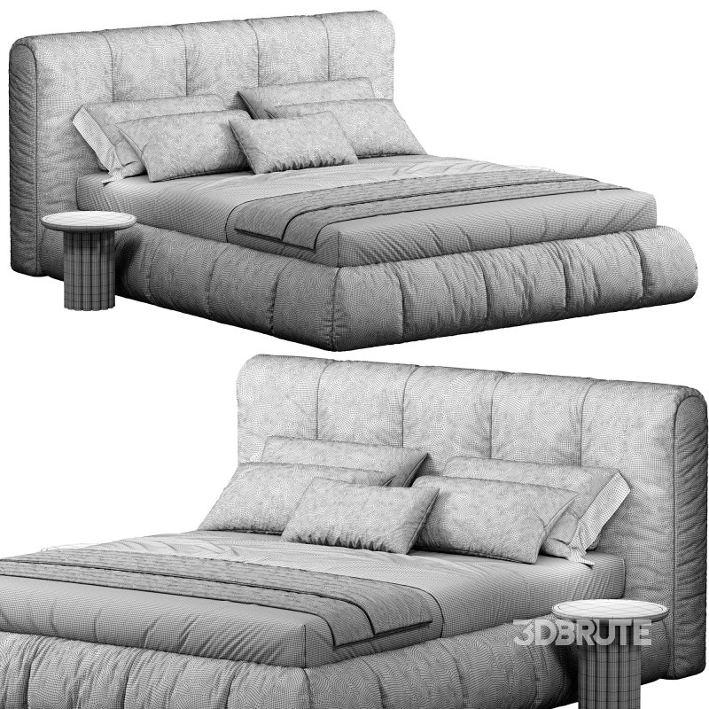 Almonzo Simple Modern Upholstered Bed Frame King By Casaspace Image 7