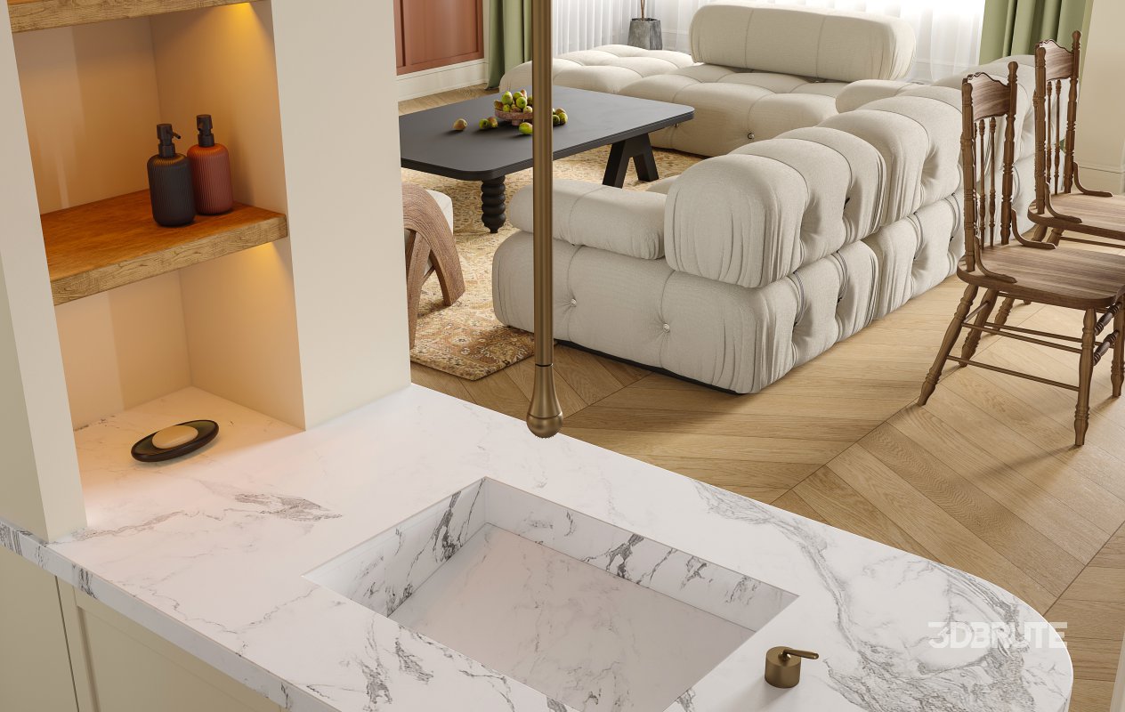 Eclectic living and dining room interior Image 7