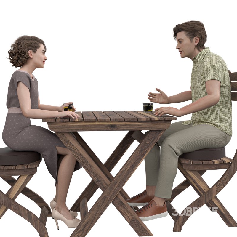 man and woman dining scene Image 5