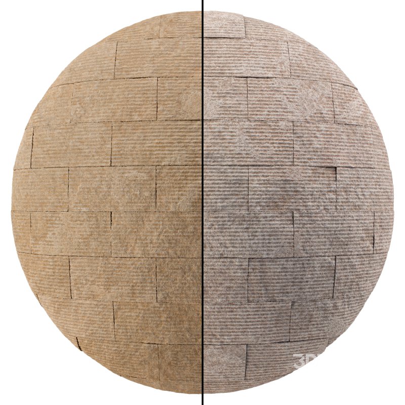 Ribbed Split Face Travertine 05 (Seamless) Image 6