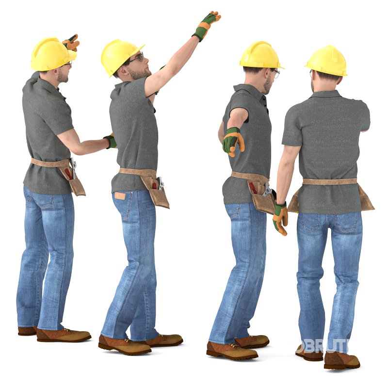 Engineer man with tools 04 poses Image 3