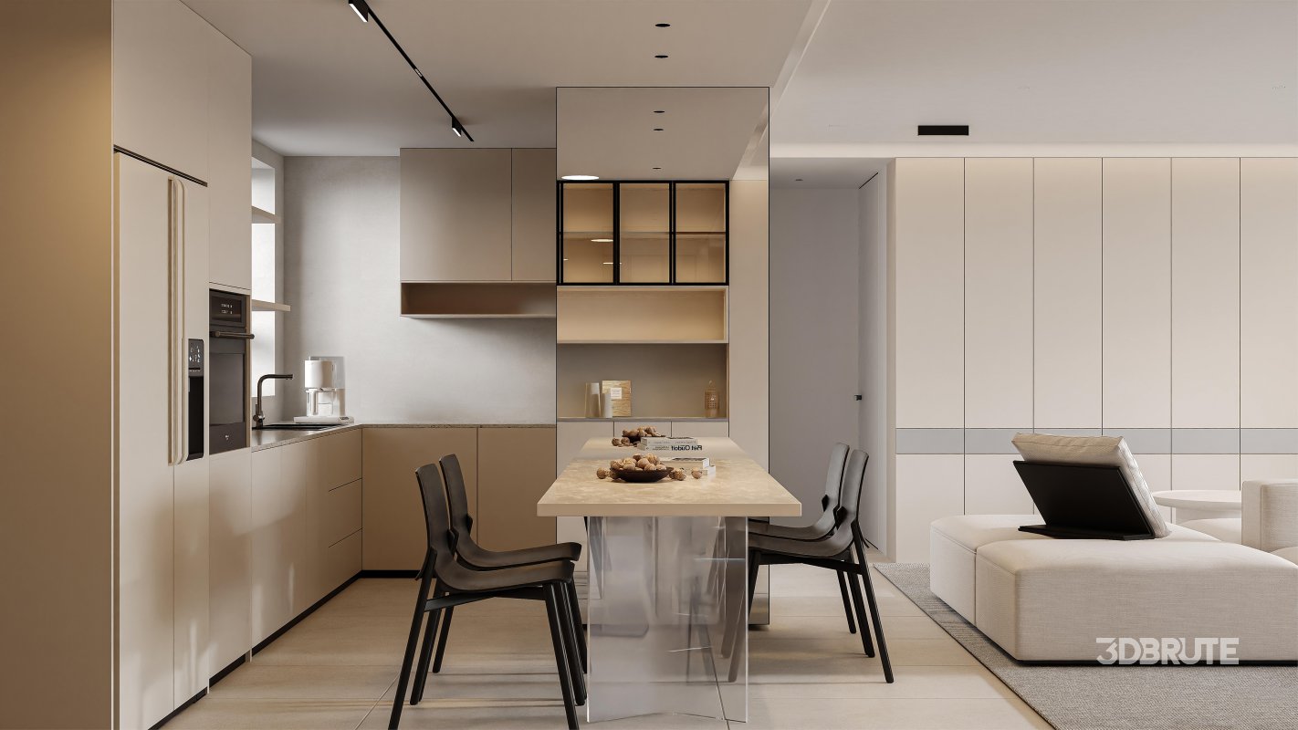 living room dining room kitchen Image 4