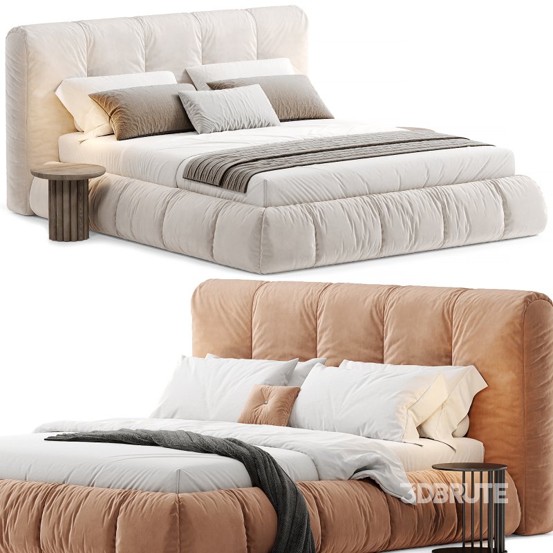 Almonzo Simple Modern Upholstered Bed Frame King By Casaspace Image 2