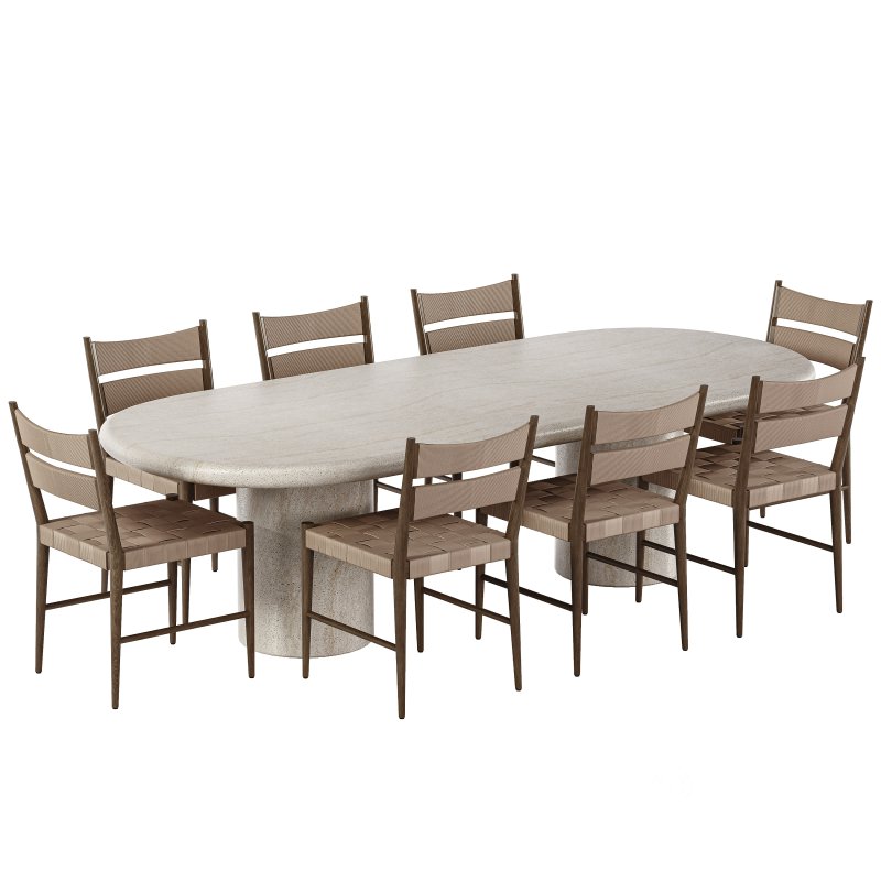 Holker Outdoor Dining Chair and Poole Outdoor Dining Table Image 1