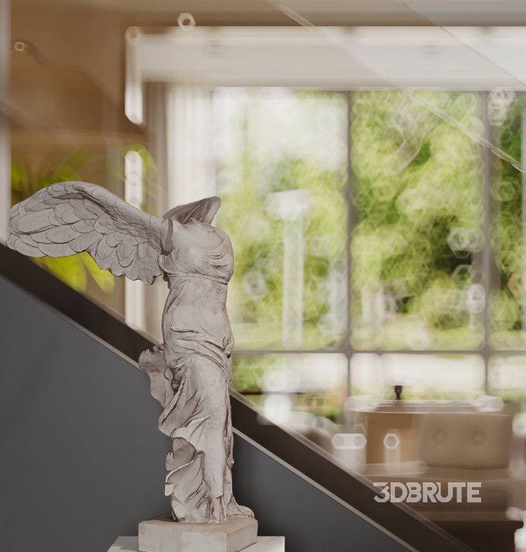 Modern living room and dining room interior scene Image 2