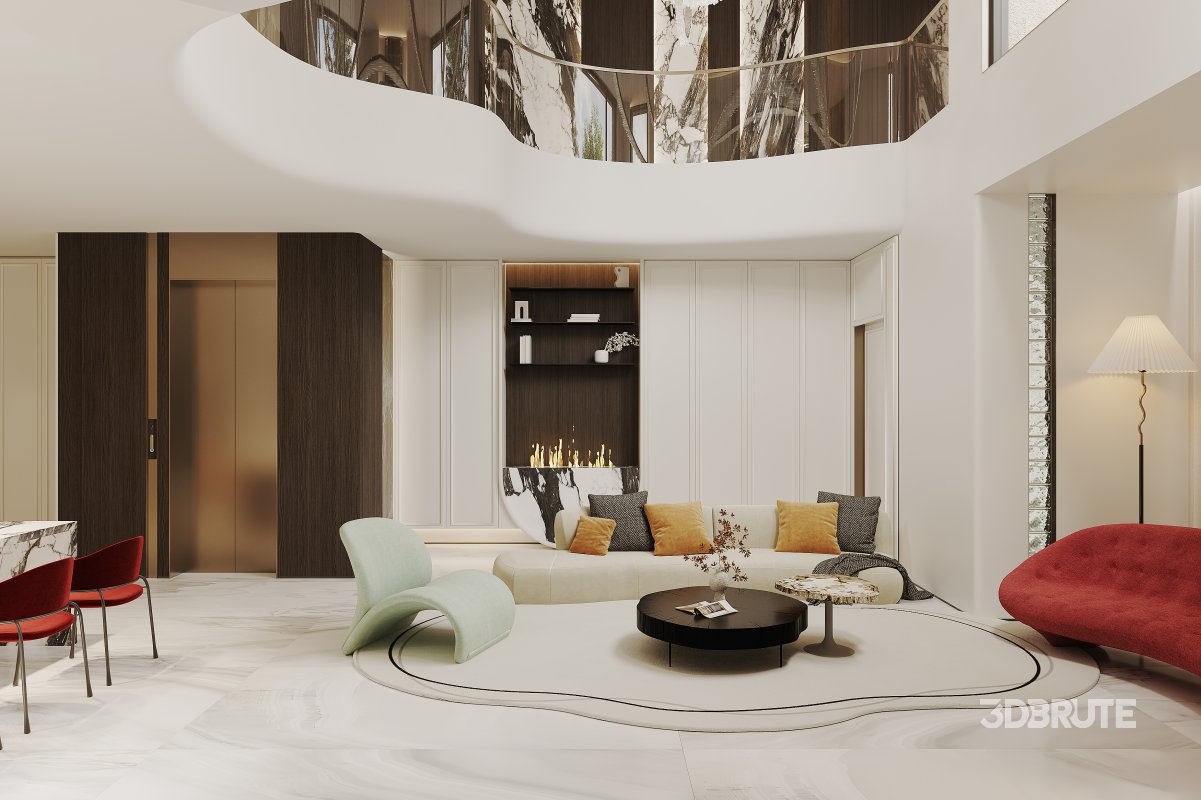 Luxury villa interior and courtyard Image 7