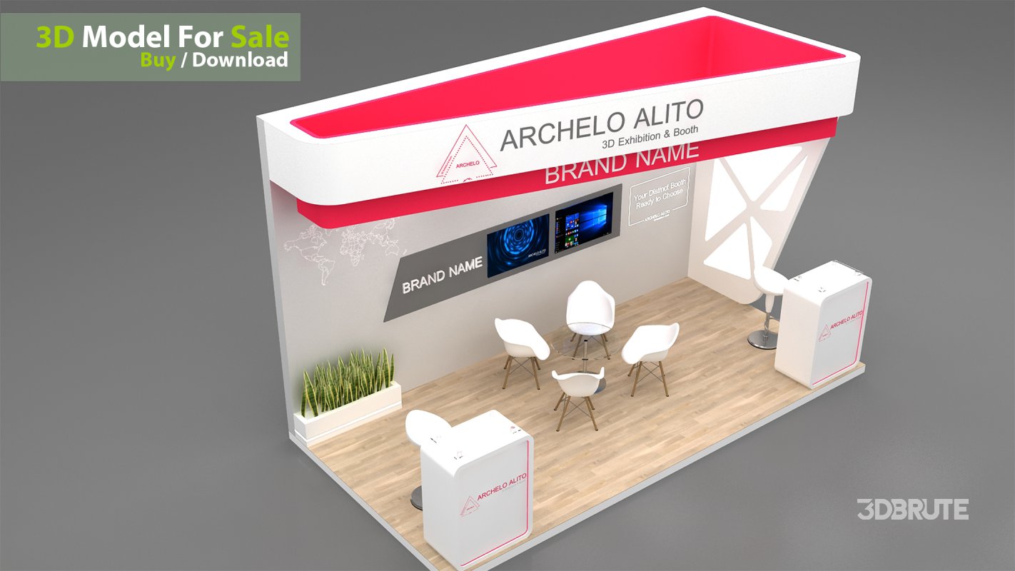3D Stand Booth Model Image 4