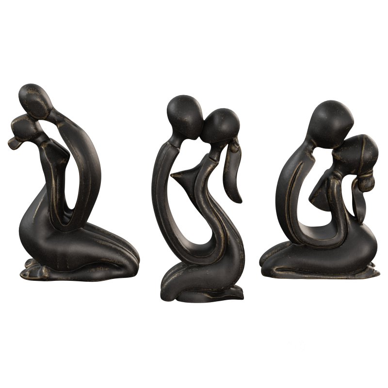 Antique Kissing Set Statue Image 1