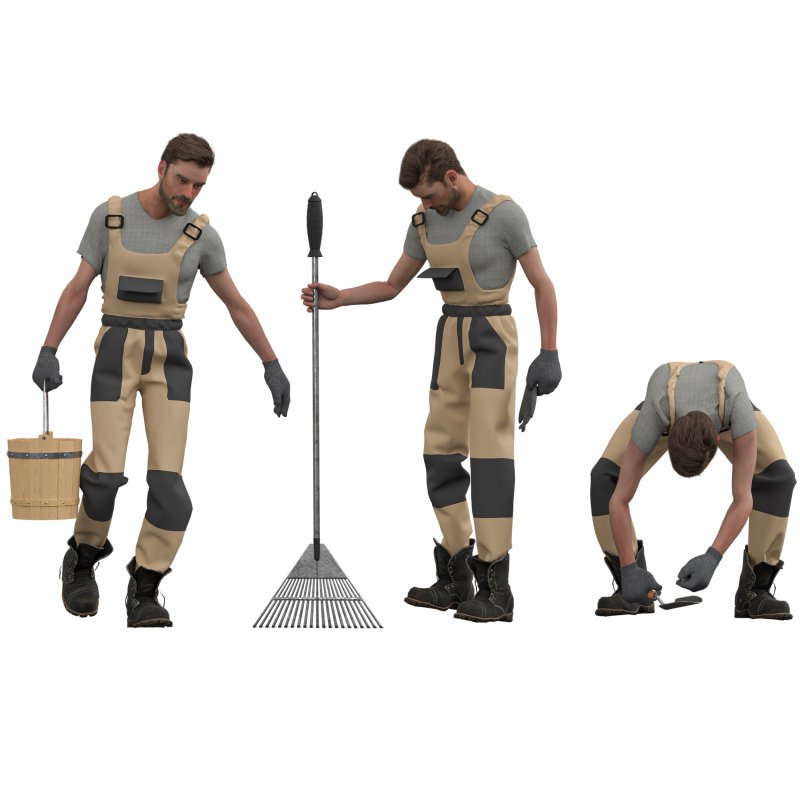 Gardener in 3poses Image 2