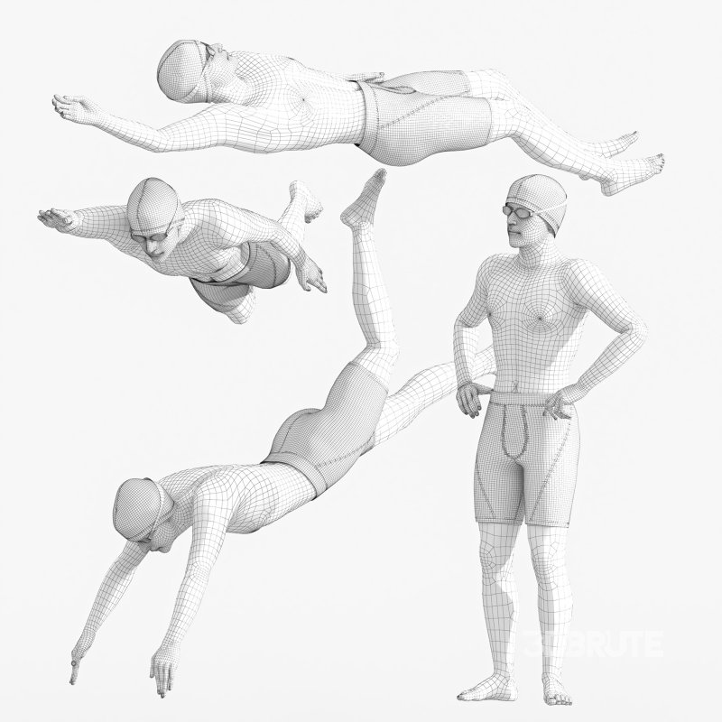 Swimmer Man 02_ 04 poses Image 5
