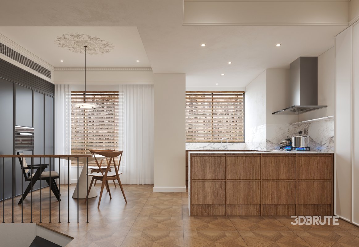 Eclectic living and dining room interior Image 6