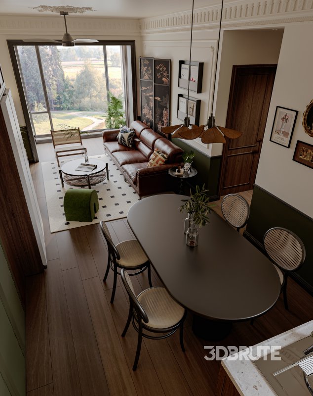 Eclectic living and dining room Image 5