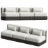 Beaumont Outdoor Teak Three Piece Modular Sofa - Thumbnail 2