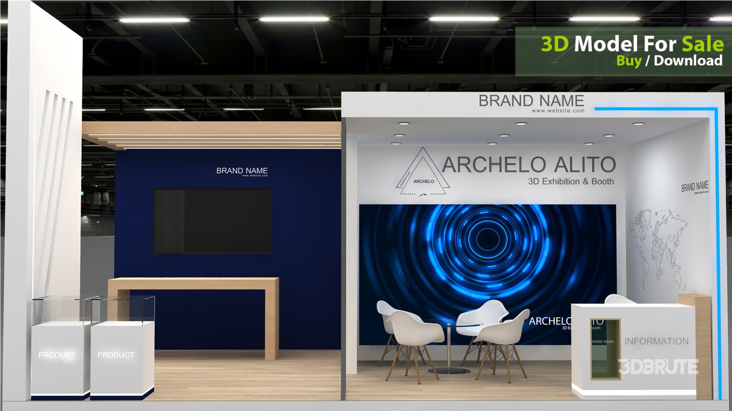 3D Stand Booth Model Image 5