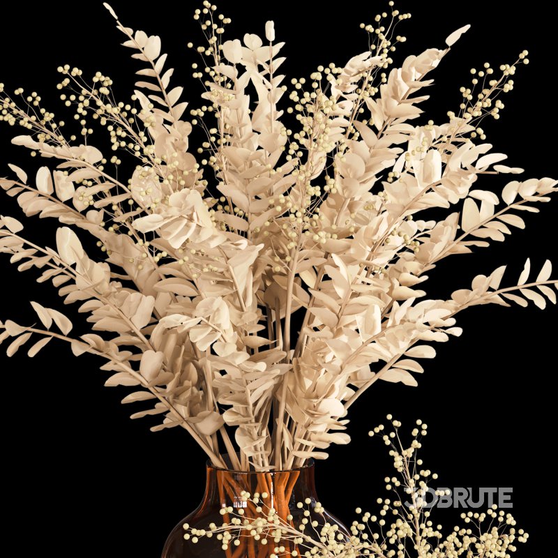 Branches in a bouquet glass vase Image 4