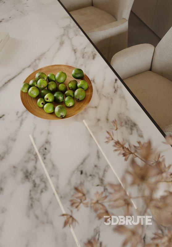 Modern living room and dining room interior scene Image 2