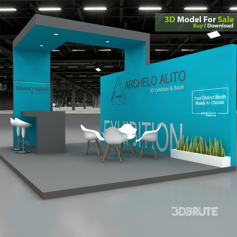 3D Exhibition Booth Model Image 2