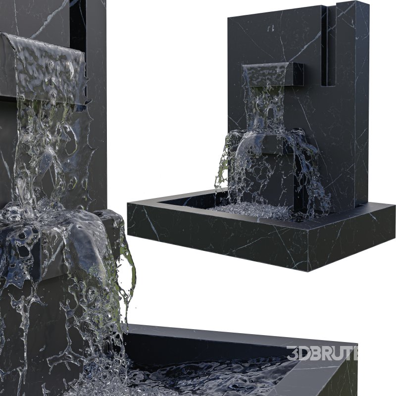 Modern Black Fountain Image 4