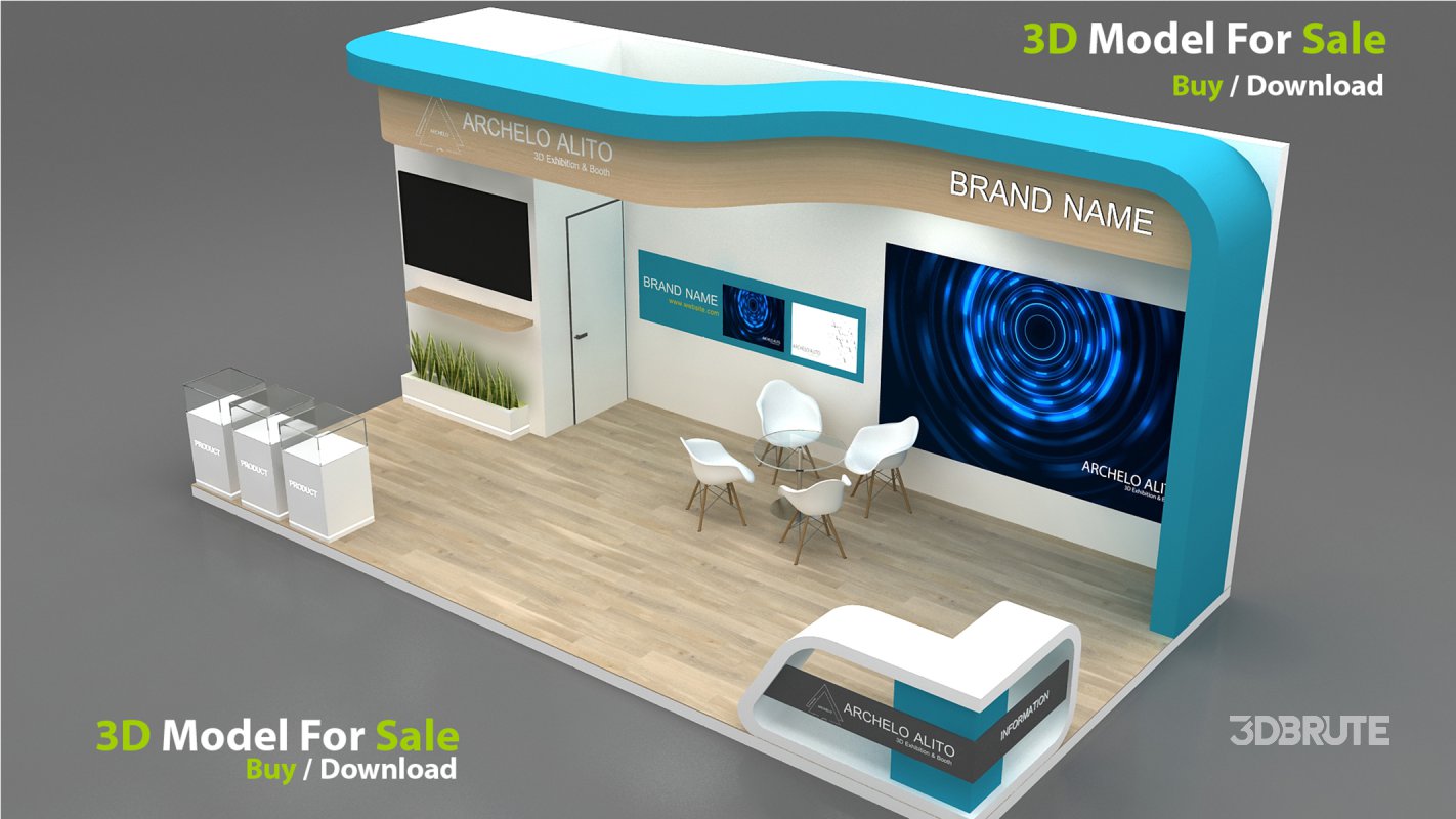 3D Exhibition Booth Model Image 2