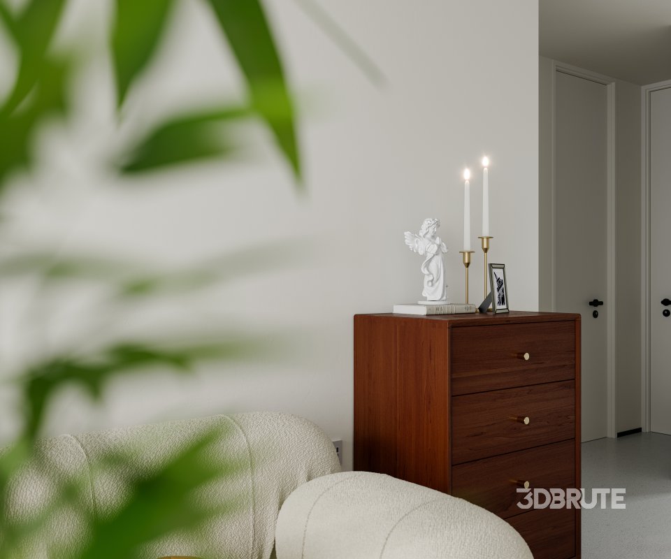 Modern living room and dining room interior scene Image 12