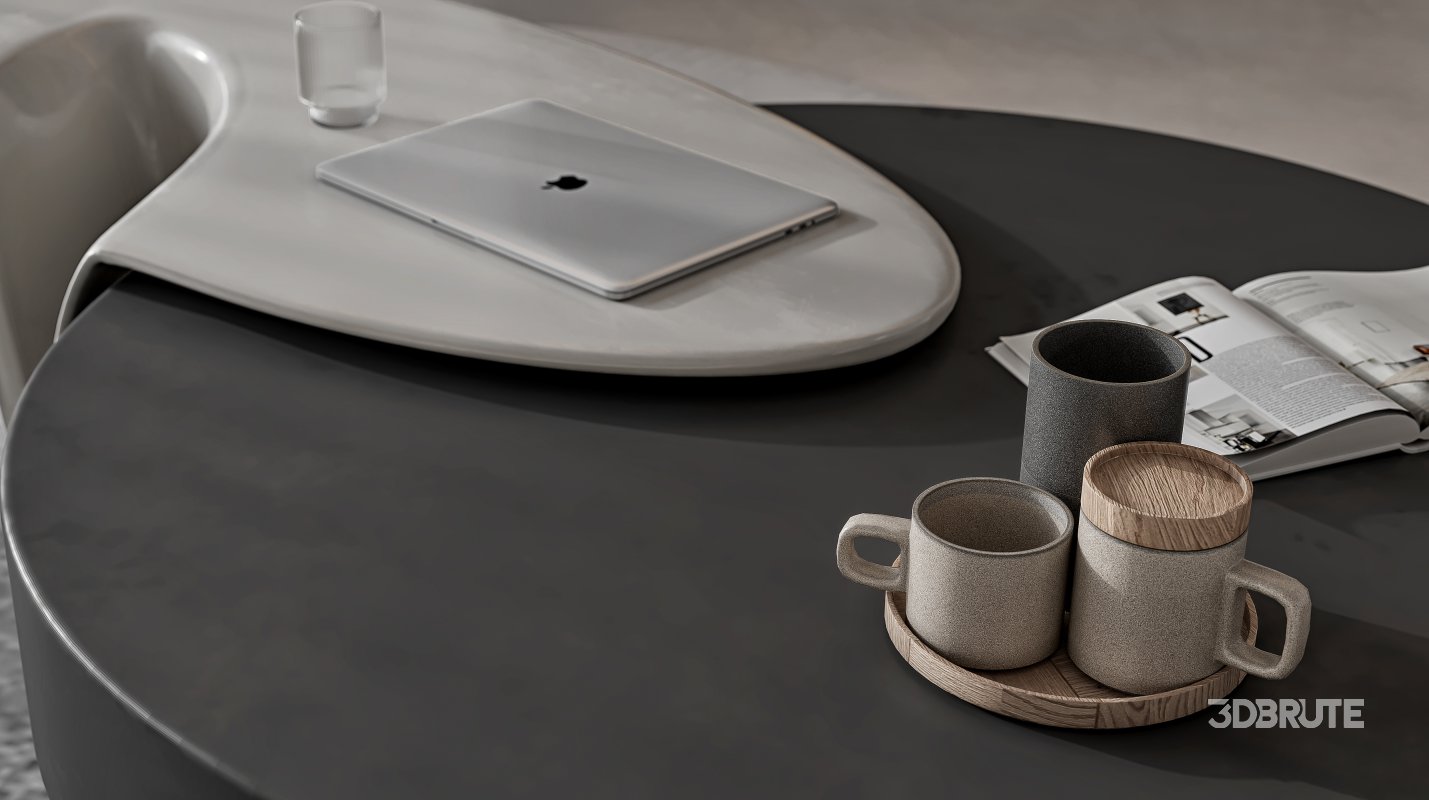 Modern living room and dining room interior scene Image 7