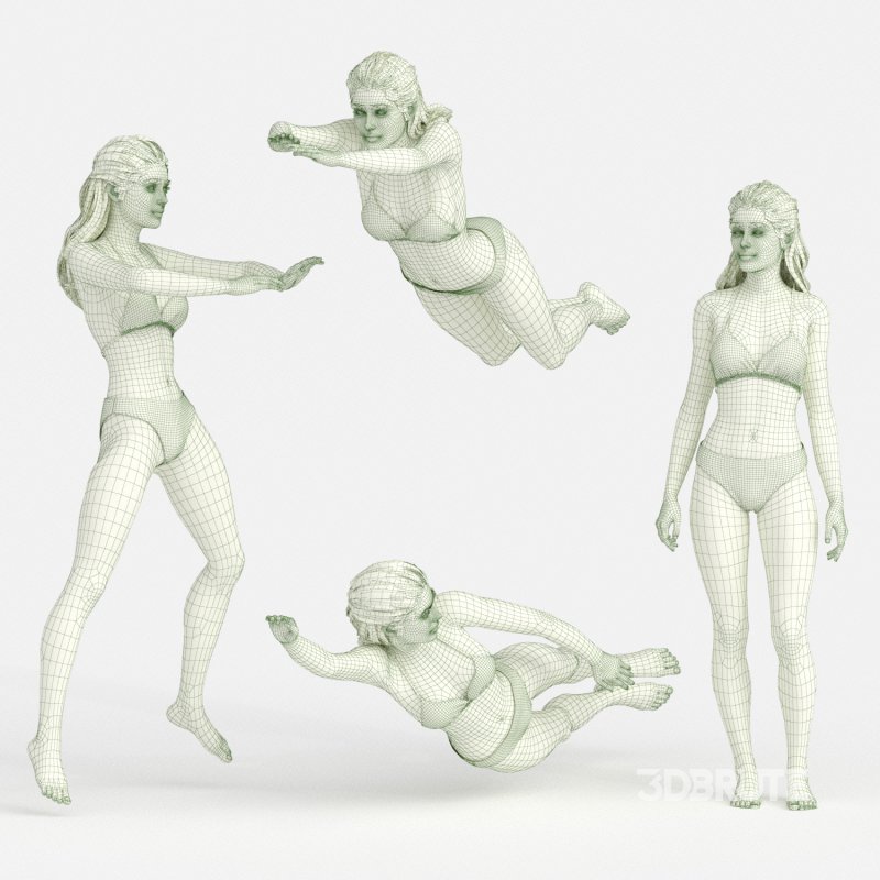 Bikini Woman 04 Poses Image 4