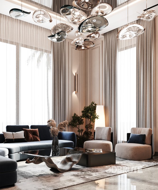 luxury salon and dining neoclassic Image 5