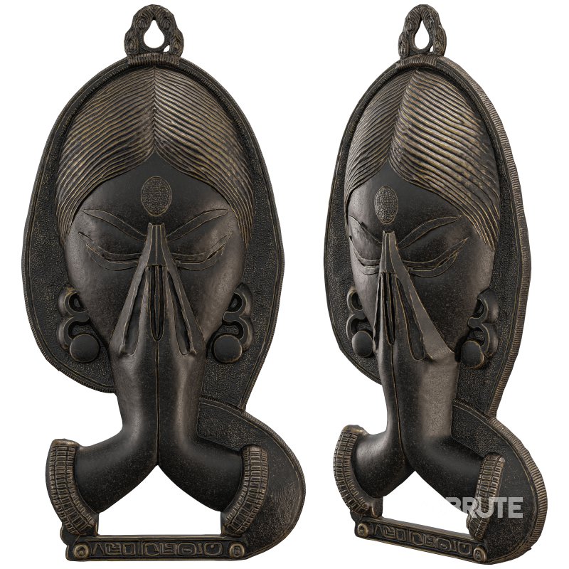 Indian Prayer Pose Welcome Wall Hanging Image 6